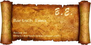 Bartsch Emma névjegykártya